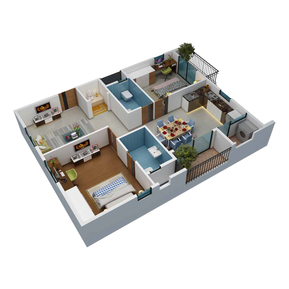 2BHK Plan C